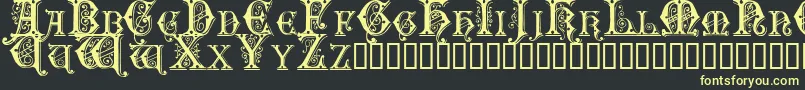 Sentinel Font – Yellow Fonts on Black Background