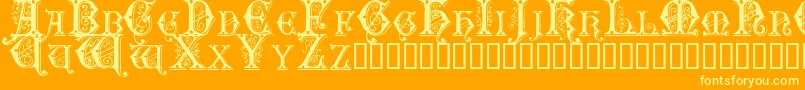 Sentinel Font – Yellow Fonts on Orange Background