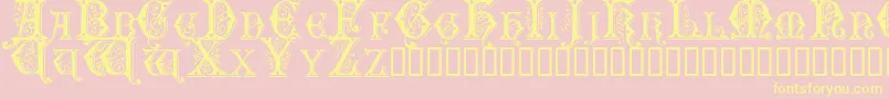 Sentinel Font – Yellow Fonts on Pink Background