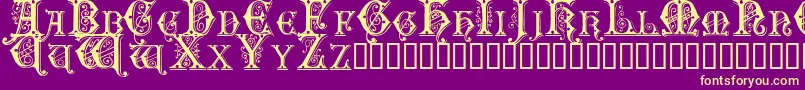 Sentinel Font – Yellow Fonts on Purple Background