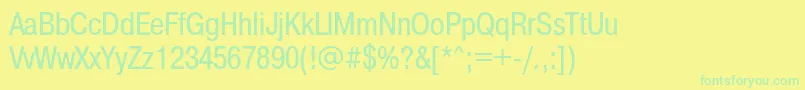 Шрифт Pragmaticacondbtt – зелёные шрифты на жёлтом фоне