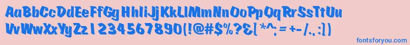 Czcionka Scratch ffy – niebieskie czcionki na różowym tle