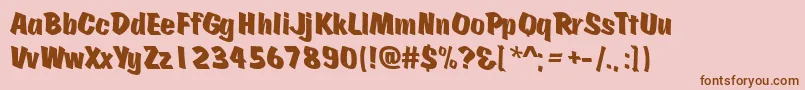 Weitere Informationen zur Scratch ffy-Schriftart Scratch ffy-Schriftart – Braune Schriften auf rosa Hintergrund