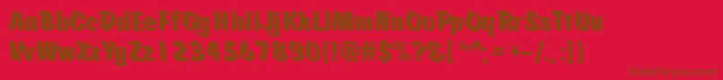 Scratch ffy Font – Brown Fonts on Red Background