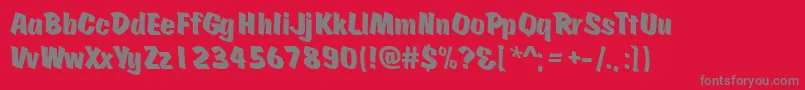 Scratch ffy Font – Gray Fonts on Red Background