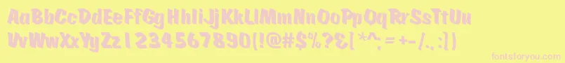 フォントScratch ffy – ピンクのフォント、黄色の背景