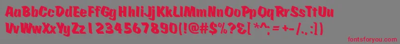 Scratch ffy Font – Red Fonts on Gray Background