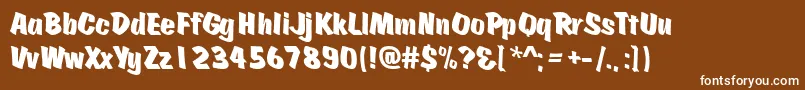 Шрифт Scratch ffy – белые шрифты на коричневом фоне