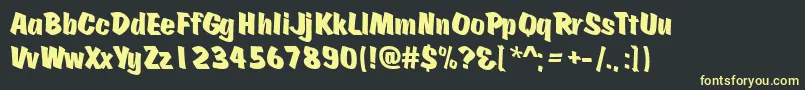 Scratch ffy Font – Yellow Fonts on Black Background