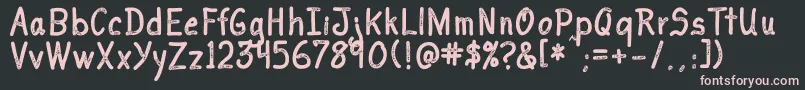 I Love You Font – Pink Fonts on Black Background