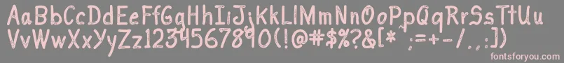 I Love You Font – Pink Fonts on Gray Background