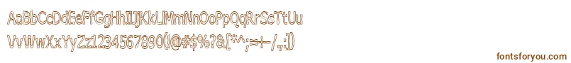 BoneribbonTallOutline-fontti – ruskeat fontit valkoisella taustalla