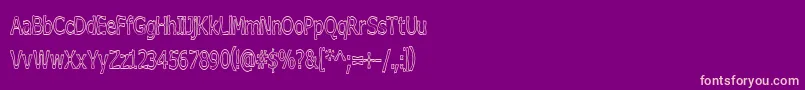 BoneribbonTallOutline Font – Pink Fonts on Purple Background