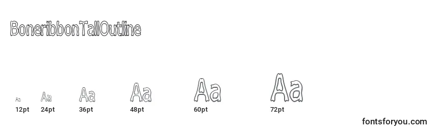 BoneribbonTallOutline Font Sizes