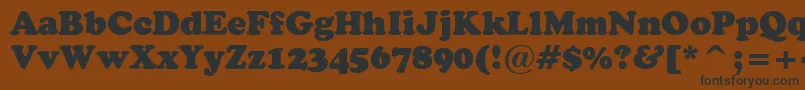 CooperBlackBt Font – Black Fonts on Brown Background