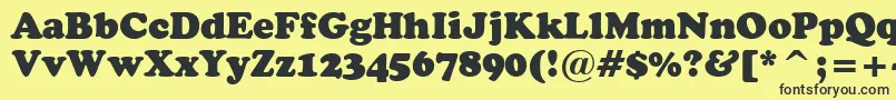 CooperBlackBt Font – Black Fonts on Yellow Background