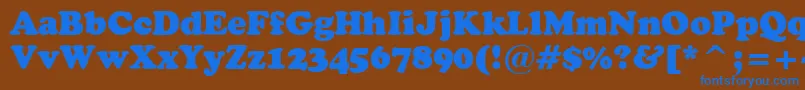 CooperBlackBt Font – Blue Fonts on Brown Background