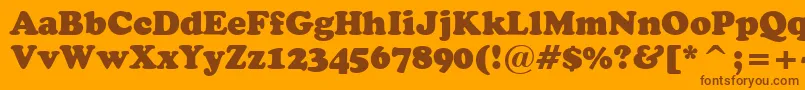 CooperBlackBt Font – Brown Fonts on Orange Background