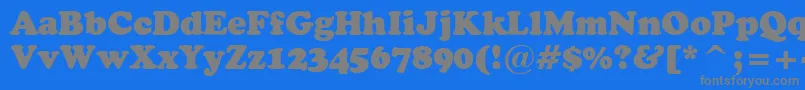 CooperBlackBt Font – Gray Fonts on Blue Background