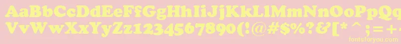 CooperBlackBt Font – Yellow Fonts on Pink Background