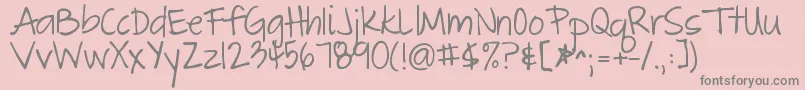 Thegreatescape Font – Gray Fonts on Pink Background