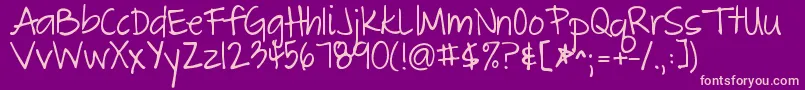 Thegreatescape Font – Pink Fonts on Purple Background