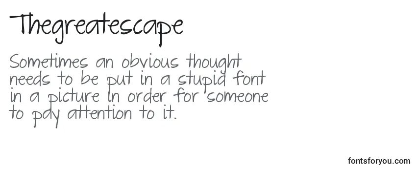 Thegreatescape Font