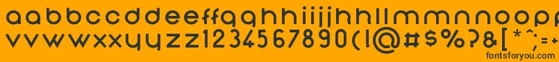 フォントNonchalanceBold – 黒い文字のオレンジの背景