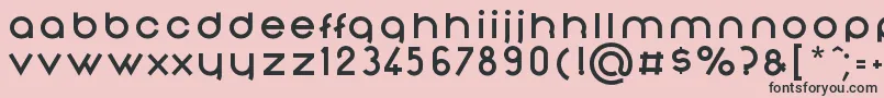 NonchalanceBold-fontti – mustat fontit vaaleanpunaisella taustalla