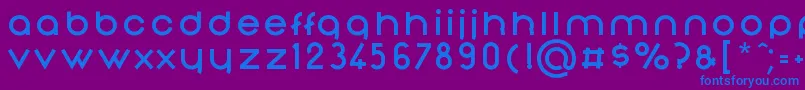フォントNonchalanceBold – 紫色の背景に青い文字