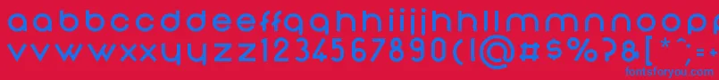 NonchalanceBold Font – Blue Fonts on Red Background