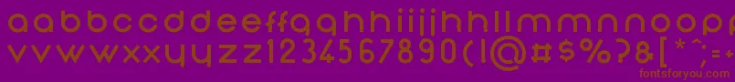 NonchalanceBold-Schriftart – Braune Schriften auf violettem Hintergrund