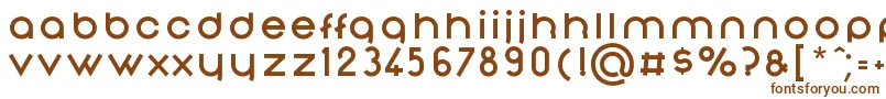 NonchalanceBold-fontti – ruskeat fontit valkoisella taustalla
