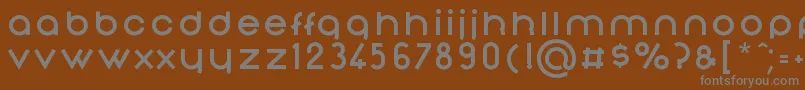フォントNonchalanceBold – 茶色の背景に灰色の文字