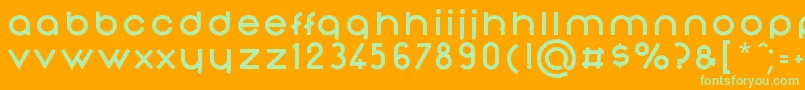 NonchalanceBold-Schriftart – Grüne Schriften auf orangefarbenem Hintergrund