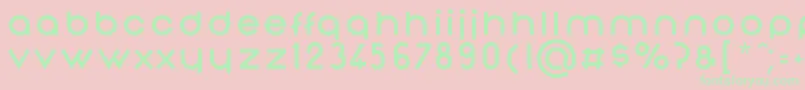 NonchalanceBold Font – Green Fonts on Pink Background