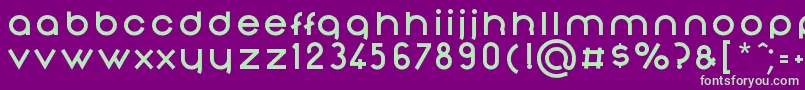 フォントNonchalanceBold – 紫の背景に緑のフォント