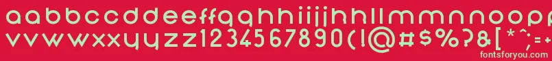 フォントNonchalanceBold – 赤い背景に緑の文字