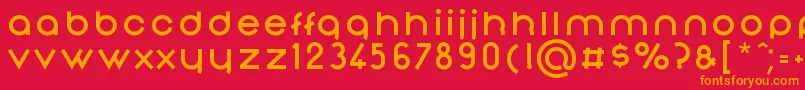 Шрифт NonchalanceBold – оранжевые шрифты на красном фоне