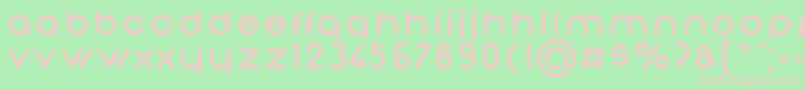 NonchalanceBold-fontti – vaaleanpunaiset fontit vihreällä taustalla