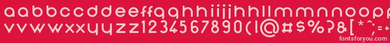 フォントNonchalanceBold – 赤い背景にピンクのフォント