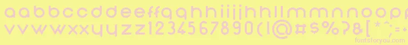 フォントNonchalanceBold – ピンクのフォント、黄色の背景