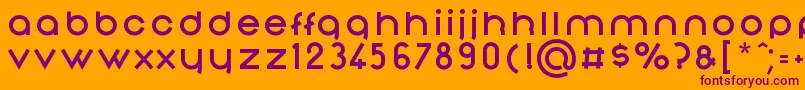 NonchalanceBold Font – Purple Fonts on Orange Background