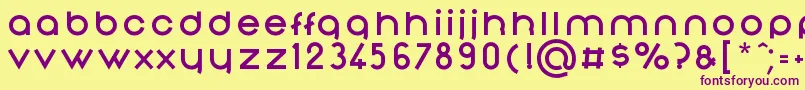 NonchalanceBold Font – Purple Fonts on Yellow Background