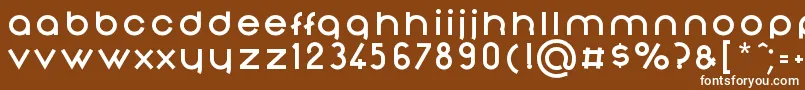 フォントNonchalanceBold – 茶色の背景に白い文字