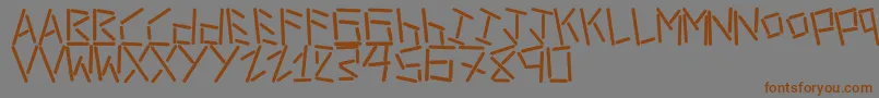 Шрифт LinerStencilBold – коричневые шрифты на сером фоне
