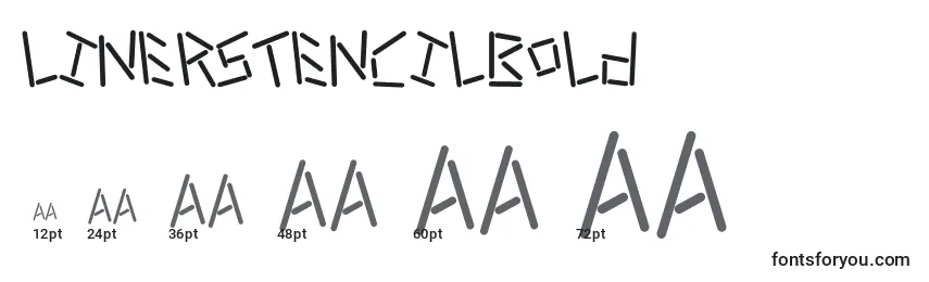 LinerStencilBold Font Sizes