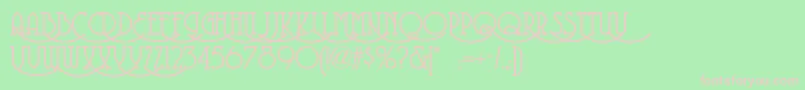 Coventrygardennf Font – Pink Fonts on Green Background