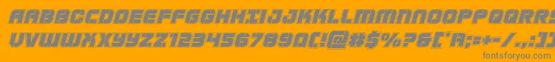 Supersubmarineacadital Font – Gray Fonts on Orange Background