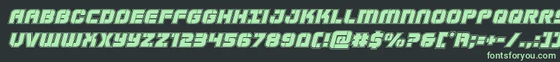 Supersubmarineacadital Font – Green Fonts on Black Background